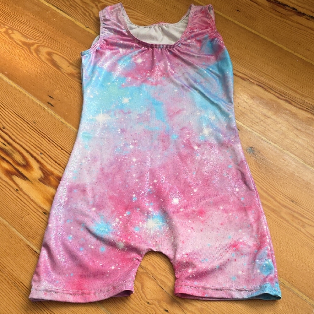Pink and Blue Tie-Dye Sleeveless Romper